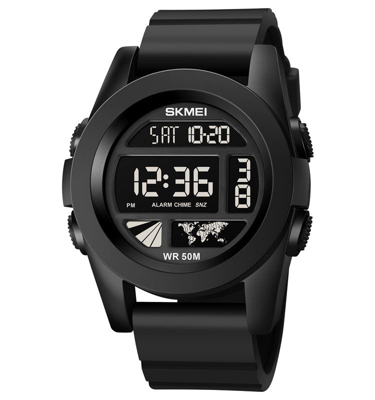 Skmei black best sale digital watch